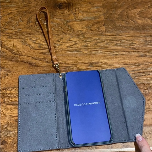 Rebecca Minkoff Whipstitch Tech Wristlet Brown - Picture 3 of 5